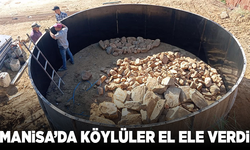 Manisa’da köylüler el ele verdi: 100 tonluk su deposu yapılıyor