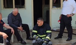 Tek katlı evde yangın çıktı
