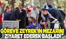 Yeni Başkan Besim Dutlulu, göreve Zeyrek’in mezarını ziyaret ederek başladı