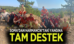 Soma'dan Harmancık’taki yangına destek