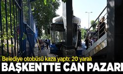 Ankara'da belediye otobüsü kaza yaptı! Çok sayıda yaralı var