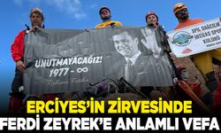Erciyes’in zirvesinde Ferdi Zeyrek’e anlamlı vefa