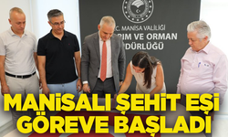 Manisalı şehit eşi yemin ederek göreve başladı
