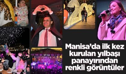 Manisa’da ilk kez kurulan yılbaşı panayırından renkli görüntüler