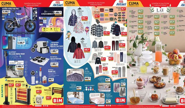 17 kasım Cuma BİM Aktüel Kataloğu