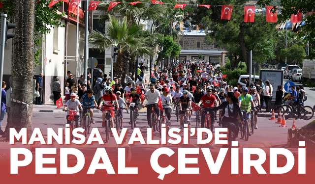 Manisa'da pedallar 19 Mayıs için çevrildi |Manisa Valisi bisiklet turuna katıldı