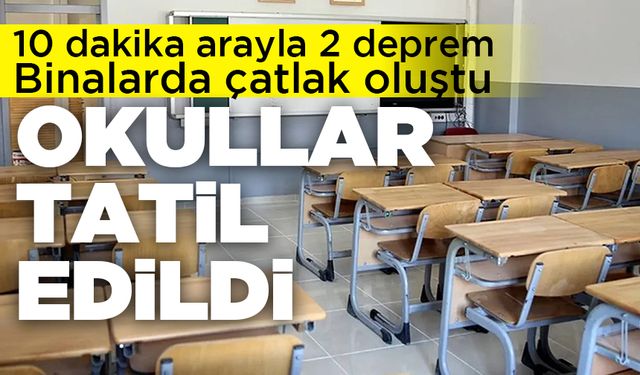 10 dakika arayla 2 deprem: Sivas'ta okullar tatil edildi