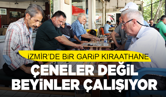 İzmir'deki kıraathanede çeneler değil beyinler çalışıyor