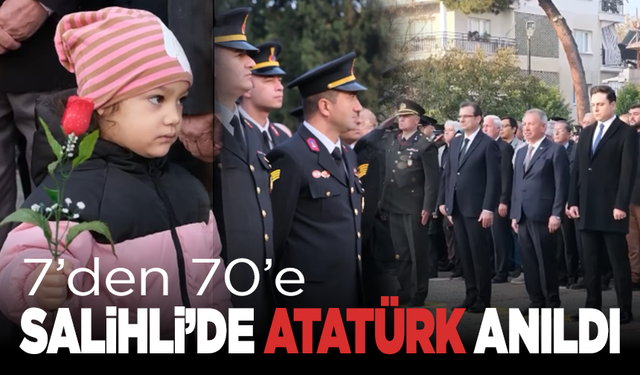 Salihli’de 10 Kasım Anma Töreni: Atatürk Saygı ve Özlemle Yâd Edildi