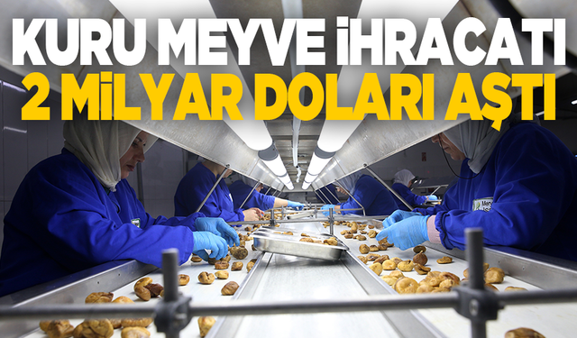 Türkiye'nin kuru meyve ihracatı 2 milyar dolara yaklaştı