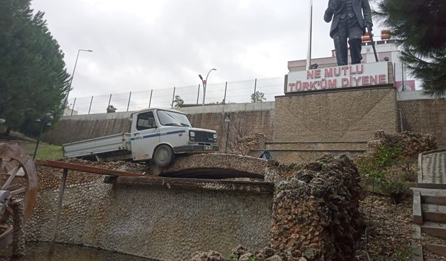 Çalınan kamyonetin bulunduğu yer görenleri hayrete düşürdü