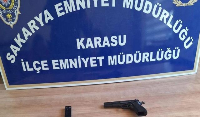 17 yıl hapis cezası olan şahıs ruhsatsız tabancayla yakalandı