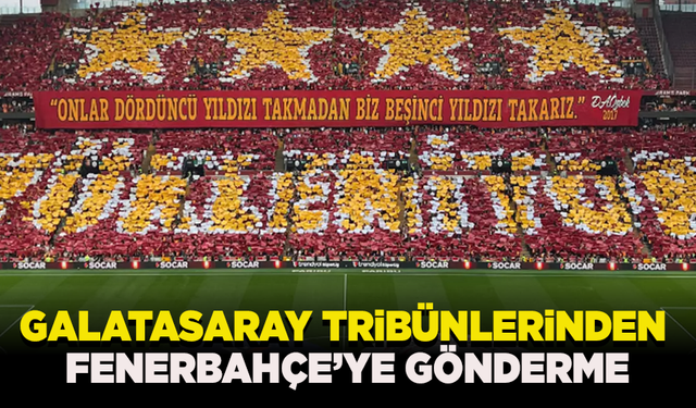 Galatasaray tribünlerinden Fenerbahçe’ye ve Mourinho’ya gönderme!