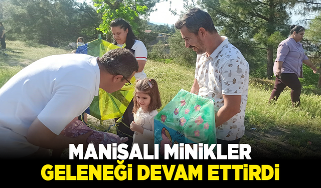 Manisalı minikler geleneği devam ettirdi: Gökyüzü yine....