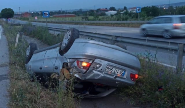 Otomobil takla attı: 1 yaralı
