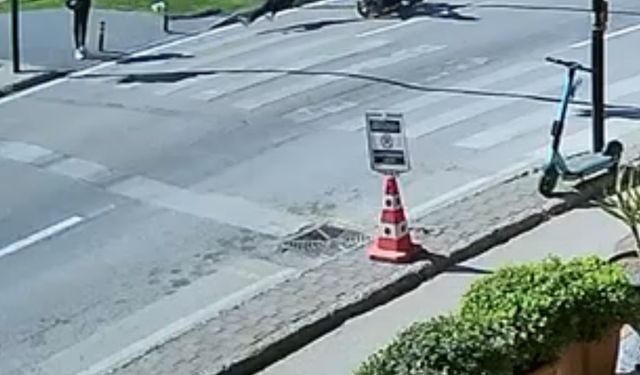 Yaya geçidinde dehşet anları...