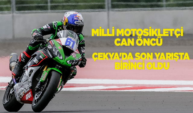 Milli motosikletçi Can Öncü, Çekya'da son yarışta birinci oldu