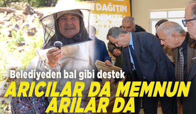 Belediyeden bal gibi destek: Arıcılar da arılar da memnun!