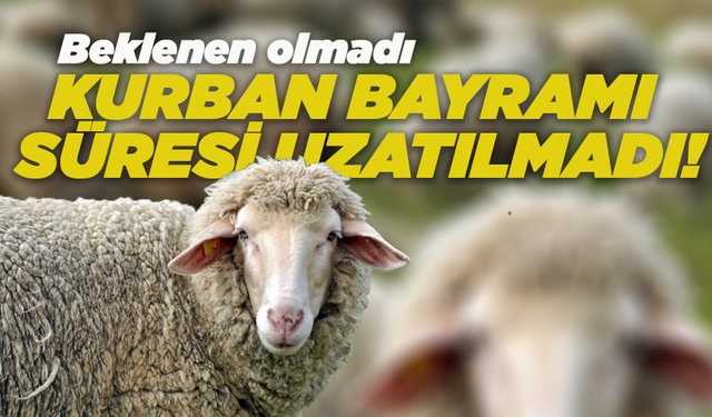 Beklenen olmadı: Kurban Bayramı süresi uzatılmadı!
