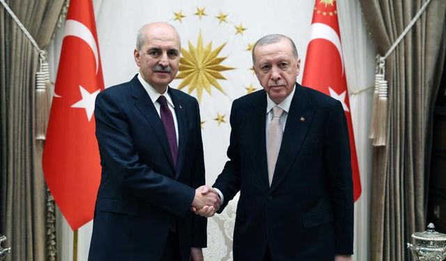 Cumhurbaşkanı Erdoğan, TBMM Başkanı Kurtulmuş’u kabul etti