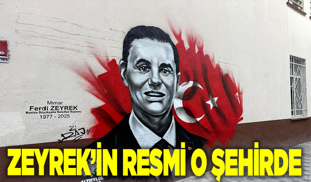Balıkesir'de Ferdi Zeyrek’in resmi grafitiyle okul duvarına işlendi