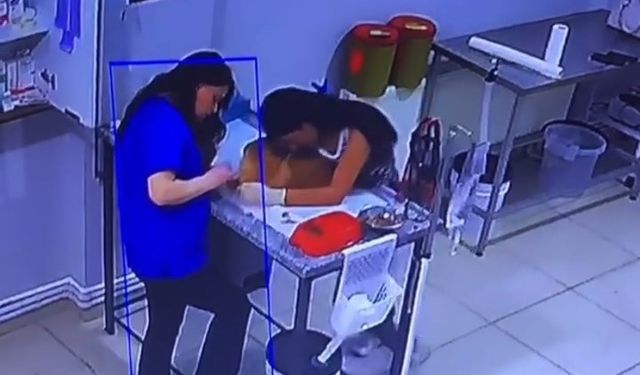 Veteriner kliniğinde köpeğini tedavi ettiren kadın bayıldı