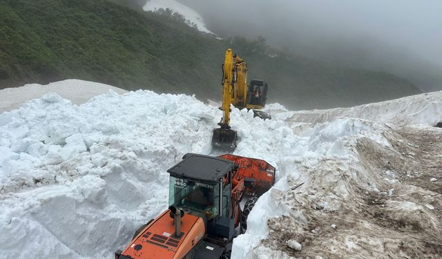 Rize yaz ortasında kışı yaşıyor