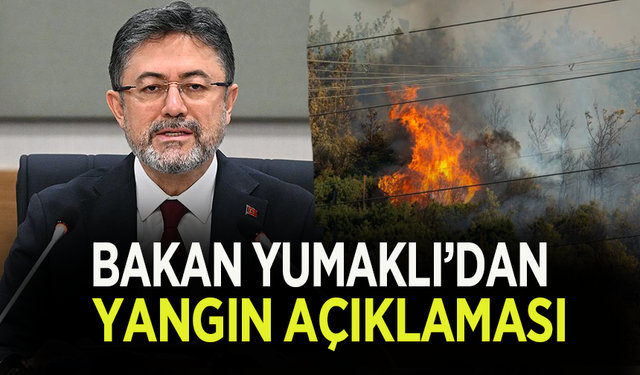 Bakan Yumaklı'dan yangınla ilgili önemli açıklama!