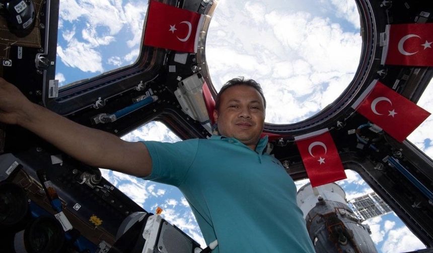 Türk astronot Gezeravcı'nın uzay üssünden yeni paylaşımları