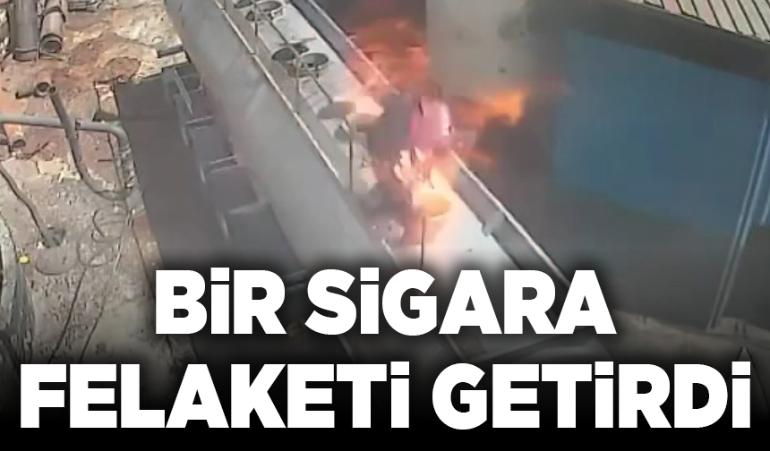 Bir Kıvılcım Felaketi Getirdi: Fabrikada Patlama Kamerada!