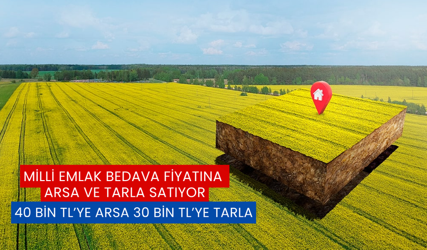 Milli Emlak Bedava Fiyatına Arsa ve Tarla Satıyor: 40 Bin TL'ye Arsa, 35 Bin TL'ye Tarla!