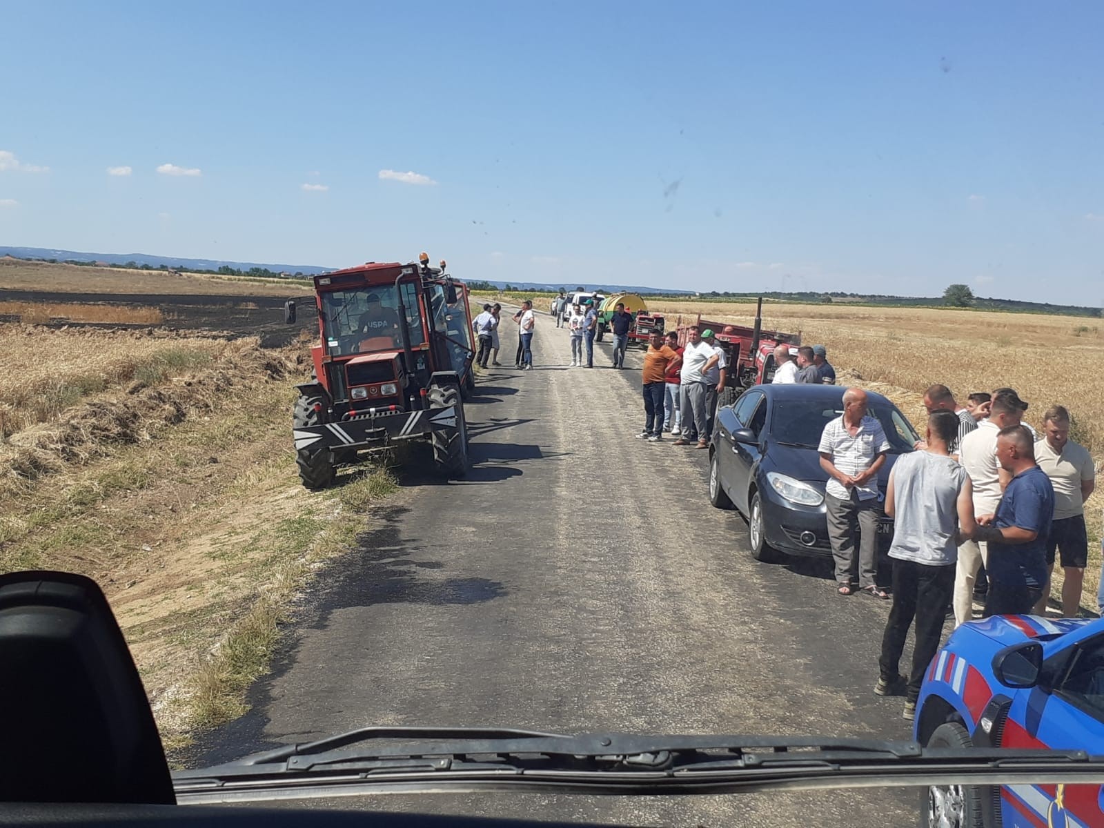 Edirne'de 50 Dönüm Buğday Küle Döndü (4)