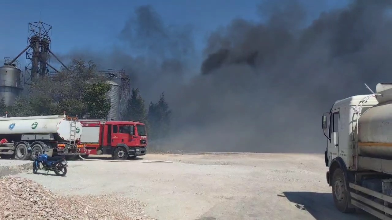 Geri Dönüşüm Deposunda Yangın, Rüzgarın Etkisiyle Yayıldı (5)