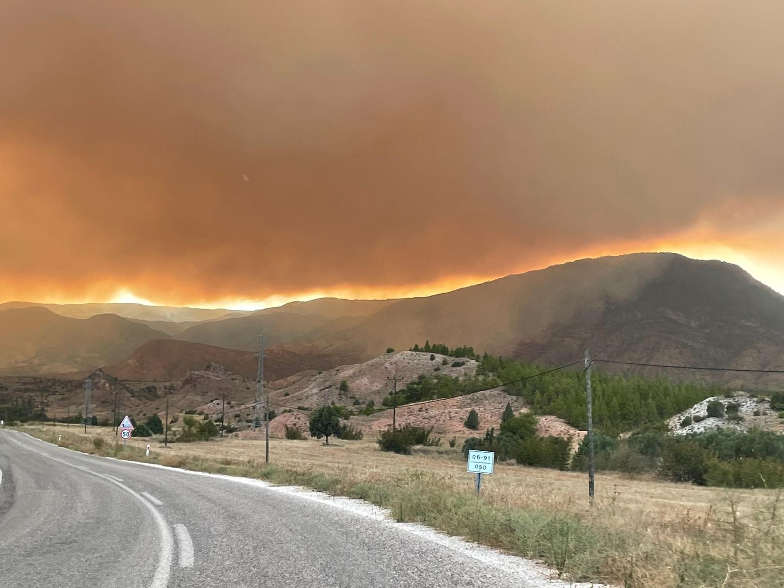 Bolu'daki Orman Yangını Eskişehir Il Sınırına Yaklaştı (4)