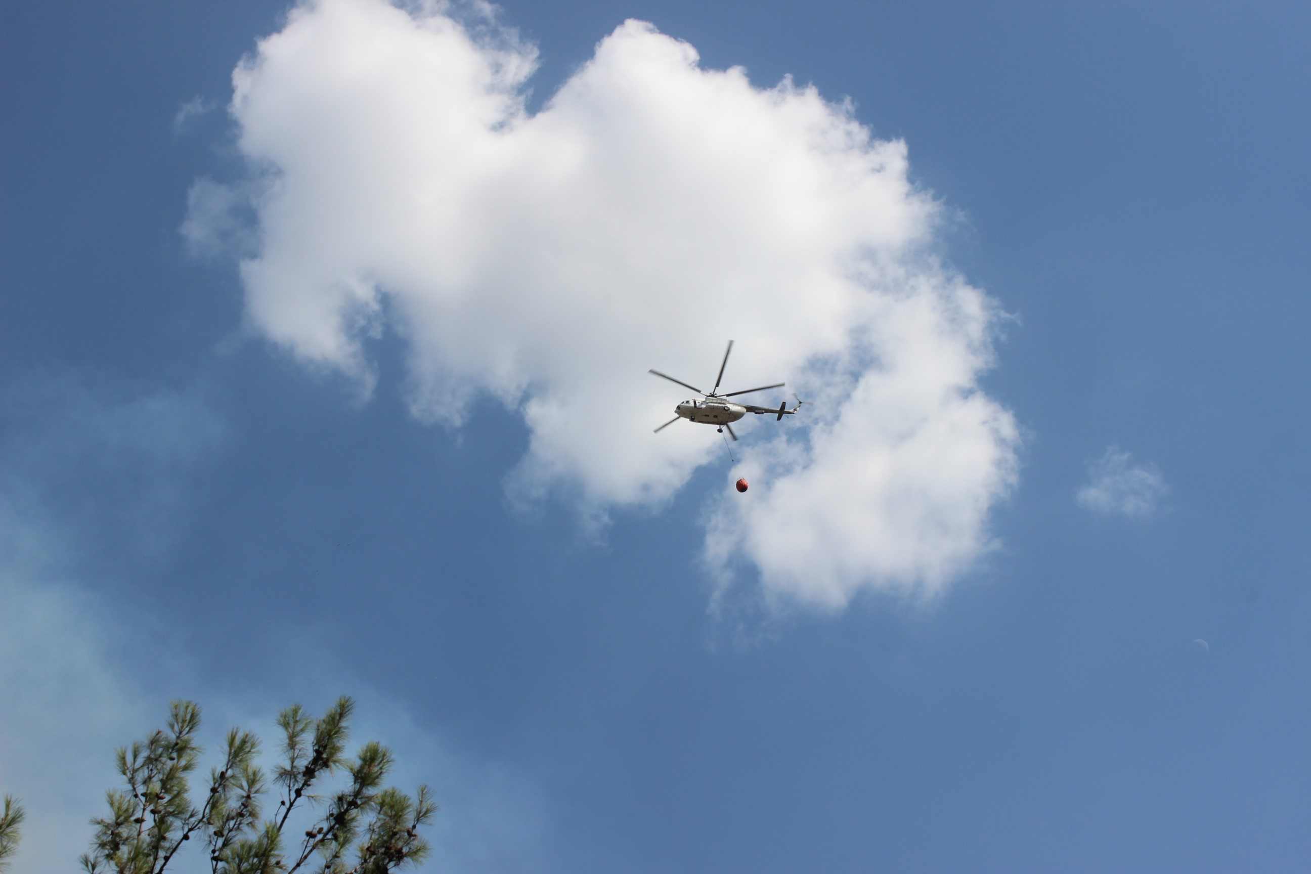 Manisa'daki Orman Yangını 8 Saattir Sürüyor Gece Görüşlü Helikopterler Devrede (5)