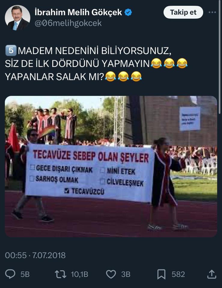 Melih Gökçek Paylaşımı (1)