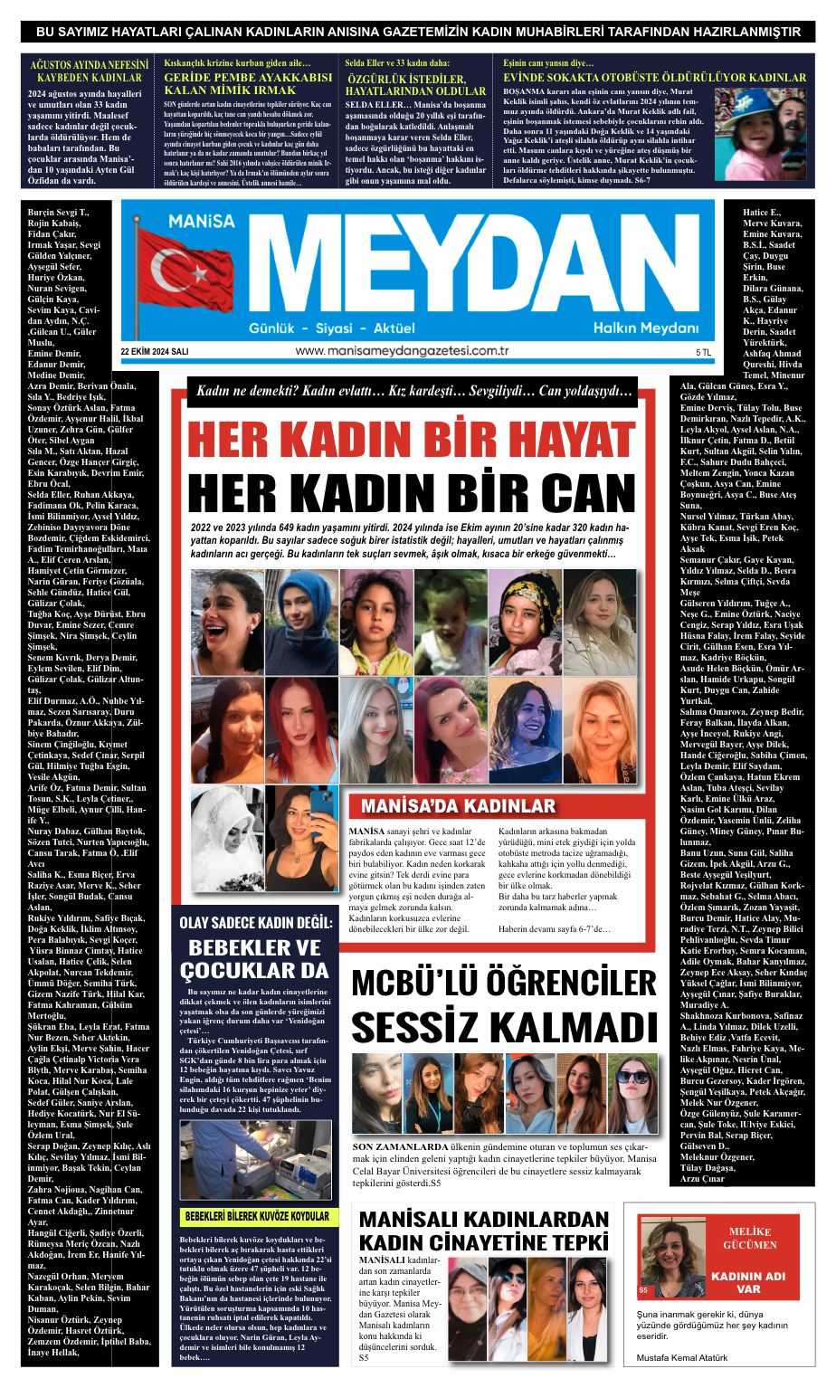 Meydan Gazetesi’nden Önemli Farkındalık Kadın Cinayetlerine Dikkat Çekildi! (2)