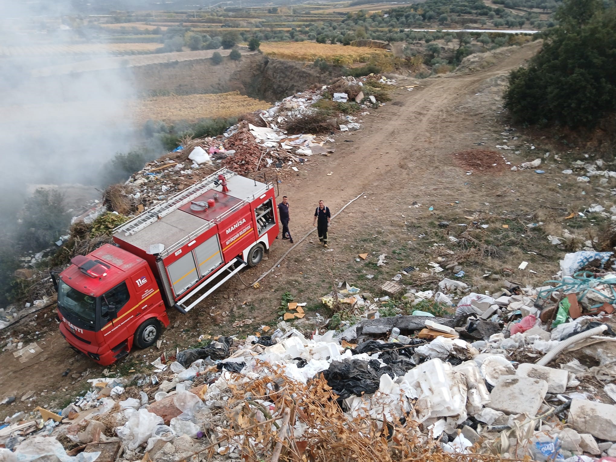 Çöplükte Çıkan Yangın Söndürüldü (1)