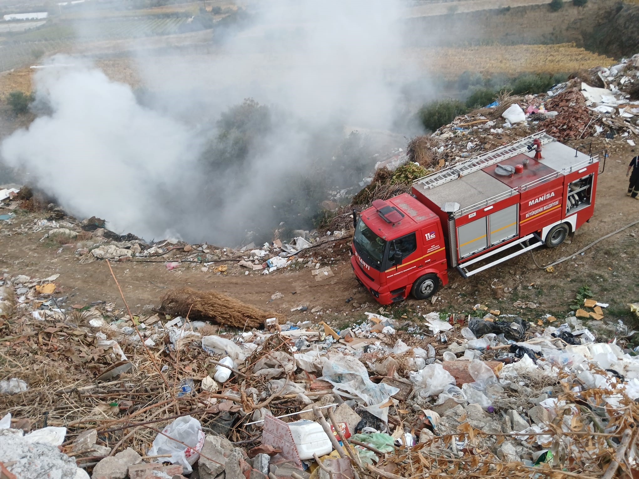 Çöplükte Çıkan Yangın Söndürüldü (3)