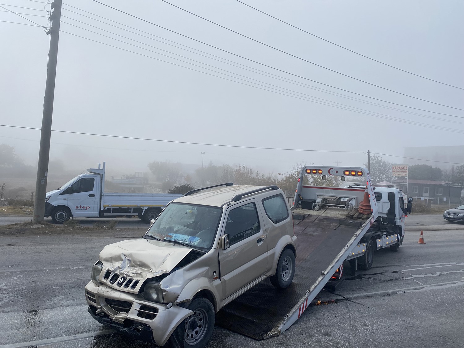 Manisa'da Zincirleme Kaza 2 Yaralı (2)