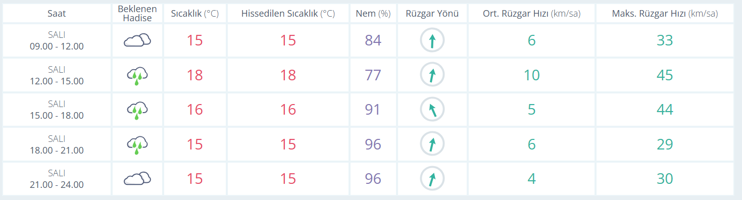 10 Aralık 2024 Manisa hava durumu