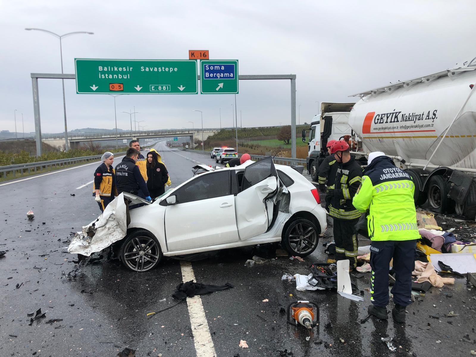 Kırkağaç'ta Trafik Kazası 2 Ölü (2)