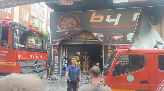 Manisa’da Oto Kuaförde Patlama 1 Kişi Ağır Yaralandı (1)