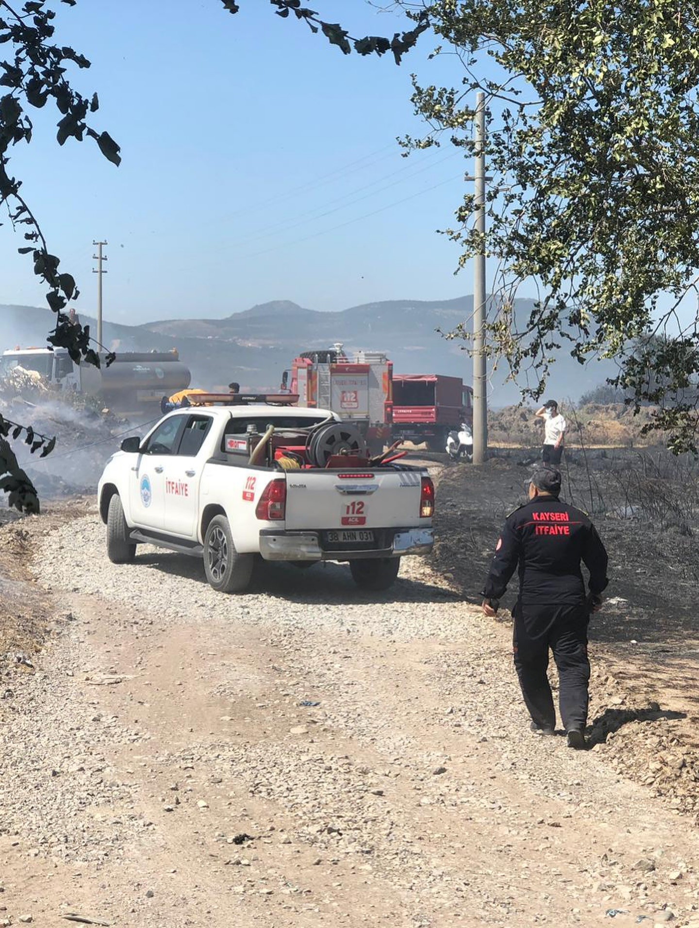 Kayseri Itfaiyesi Manisa'daki Yangını Söndürme Çalışmasına Katıldı (2)