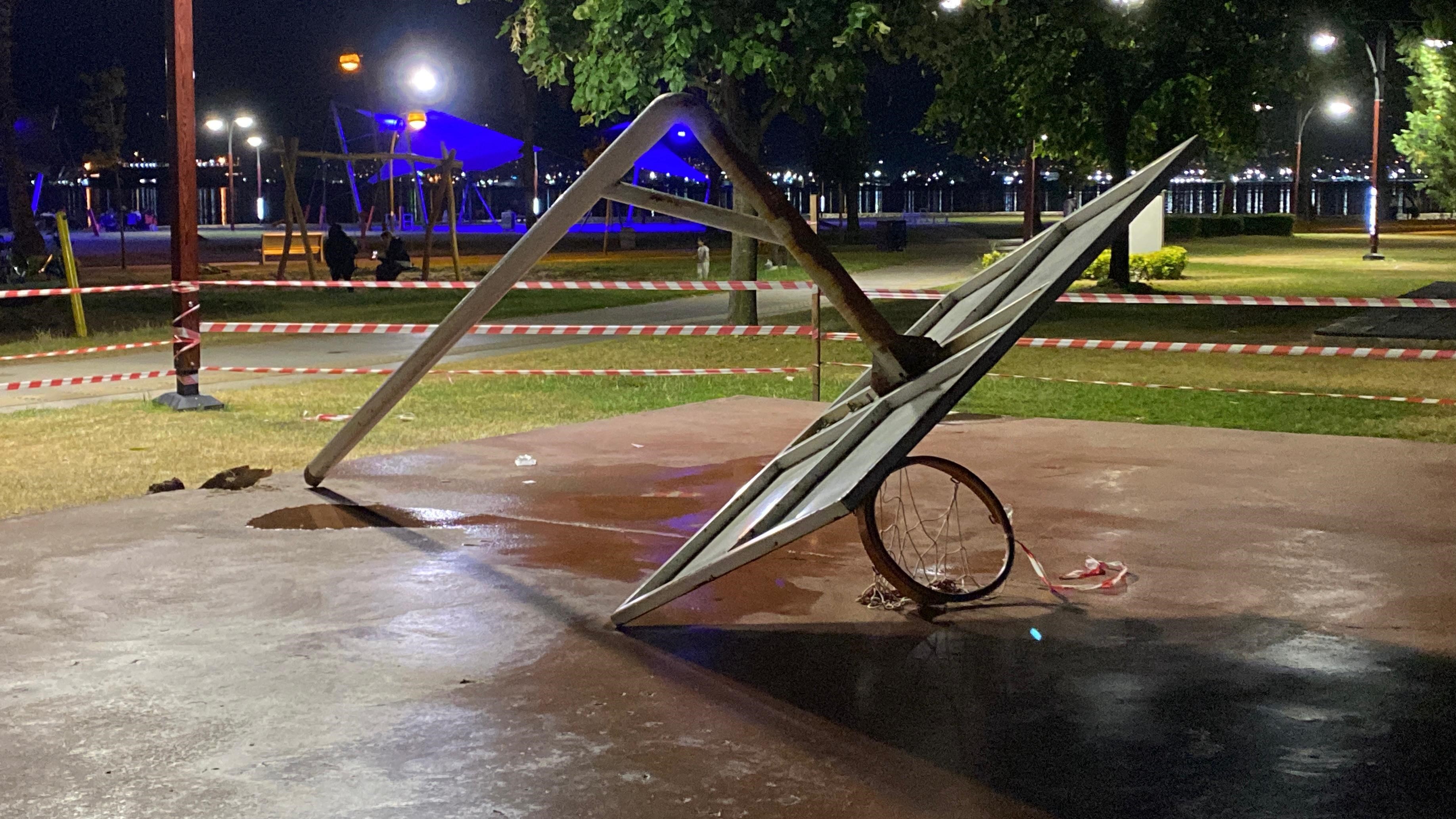 Parkta Korku Dolu Anlar Pota Devrildi, 17 Yaşındaki Genç Yaralandı (2)
